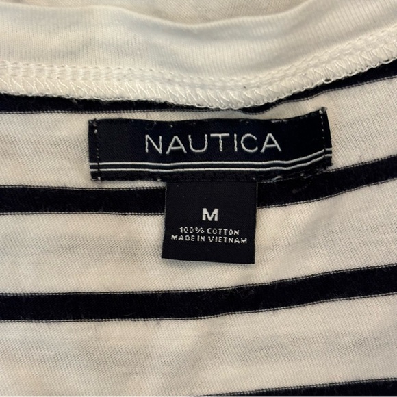 Nautical women’s striped nautical roll tab sleeve cotton t-shirt in size medium - Picture 9 of 9